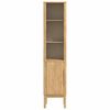 vidaXL Mueble de ba&ntilde;o alto FLORO Marr&oacute;n cera 35 x 30 x 160 cm