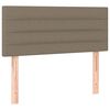 vidaXL Cama box spring con colch&oacute;n tela gris taupe 100x200 cm