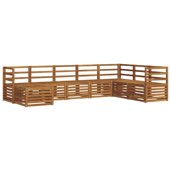 vidaXL Juegos de sof&aacute;s 8 pcs Natural Madera de Acacia S&oacute;lida