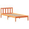 vidaXL Estructura de cama sin colch&oacute;n madera maciza marr&oacute;n 75x190 cm
