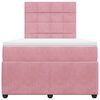 vidaXL Cama box spring con colch&oacute;n terciopelo rosa 120x200 cm