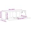 vidaXL Mueble de TV Montado en la Pared Madera Vieja 98 x 31 x 29,5 cm