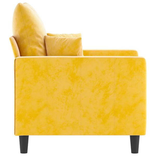 vidaXL Sill&oacute;n de terciopelo amarillo 60 cm