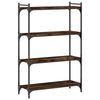 vidaXL Librer&iacute;a 4 estantes madera ingenier&iacute;a roble ahumado 80x30x120cm