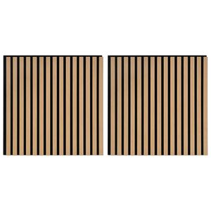 vidaXL Paneles ac&uacute;sticos de pared 2 uds listones 60,5x60 cm