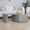 vidaXL Mesa de centro de madera contrachapada gris Sonoma 150x50x35 cm