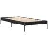 vidaXL Estructura de cama madera ingenier&iacute;a y metal negro 100x200 cm