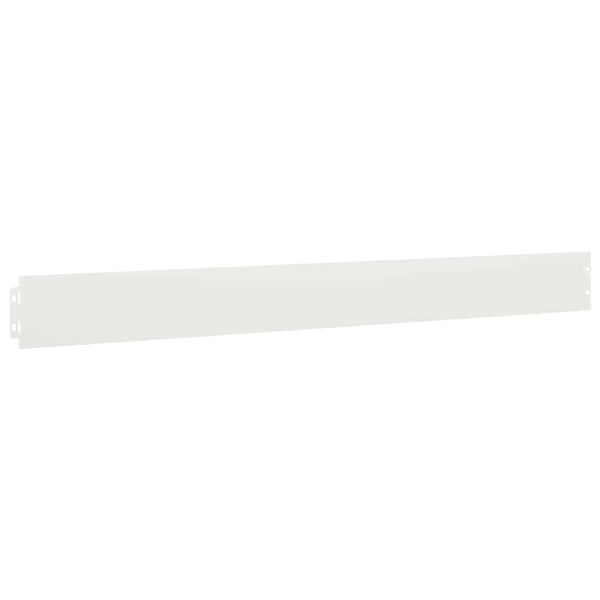 vidaXL Bordes para c&eacute;sped 10 uds acero laminado fr&iacute;o blanco 10x103 cm
