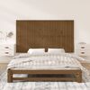 vidaXL Cabecero cama pared madera maciza pino marr&oacute;n miel 159,5x3x90cm