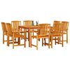 vidaXL Conjunto de Comedor de Jard&iacute;n 9 pcs Marr&oacute;n