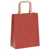 vidaXL Bolsas de papel con asas 250 uds rojo 18x8x22 cm