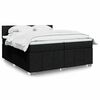 vidaXL Cama box spring con colch&oacute;n tela negro 200x200 cm