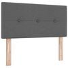 vidaXL Cabecero LED con tiras LED con cabecera Gris oscuro 100 cm tela
