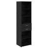 vidaXL Alacena Roble Negro 50 x 42,5 x 185 cm Madera de ingenier&iacute;a
