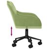 vidaXL Silla de oficina giratoria de terciopelo verde claro