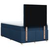 vidaXL Cama box spring con colch&oacute;n tela azul 120x190 cm