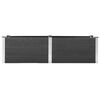vidaXL Arriate elevado de jardín WPC gris 200x50x54 cm