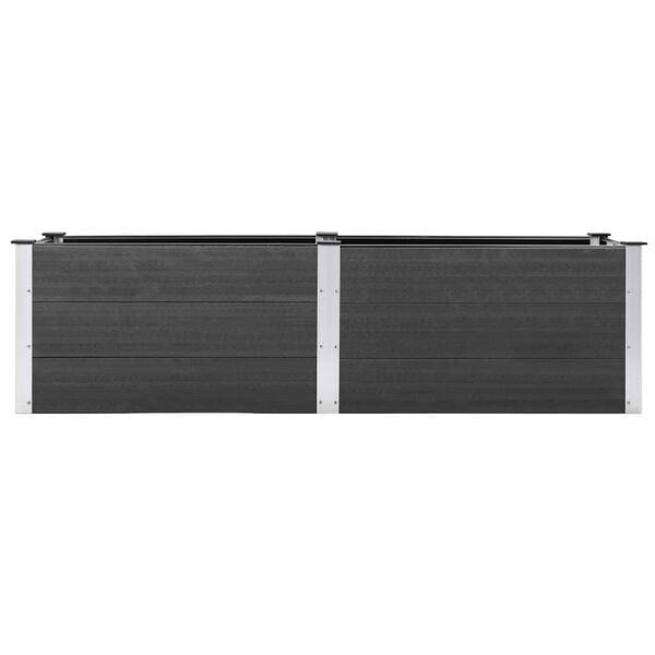 vidaXL Arriate elevado de jardín WPC gris 200x50x54 cm
