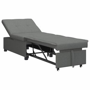 vidaXL Sof&aacute; cama desplegable Gris oscuro 194 x 50 x 82 cm tela