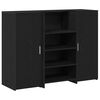 vidaXL Mostrador de recepci&oacute;n roble negro 135x50x103,5 cm