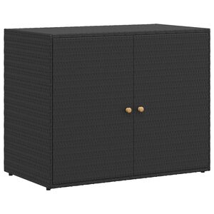 vidaXL Armario de jard&iacute;n negro 100x55,5x80 cm Rat&aacute;n sint&eacute;tico
