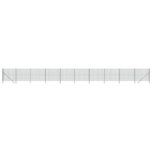 vidaXL Cerca de alambre de acero galvanizado verde 2x25 m
