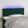 vidaXL Cabecero con LED de terciopelo verde oscuro 80x5x78/88 cm