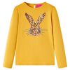 Camiseta infantil de manga larga color ocre 104