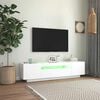 vidaXL Mueble para TV con luces LED blanco 160x35x40 cm