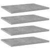 vidaXL Estante estanter&iacute;a 4uds contrachapada gris hormig&oacute;n 40x30x1,5cm