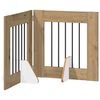 vidaXL Puerta para perros plegable con soportes 2 uds. Roble artisan