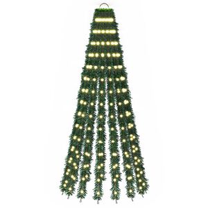 vidaXL &Aacute;rbol de Navidad LED 150 cm 240 LED Blanco C&aacute;lido Acero Verde