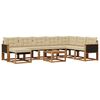 vidaXL Conjunto de sof&aacute;s de exterior 9 uds. Natural y Beige