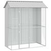vidaXL Jaula para Aves Gris 215 x 110 x 247 cm Acero Galvanizado