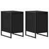 vidaXL Mesa de Noche 2 uds. Roble Negro 39,5 x 30 x 50 cm