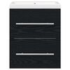 vidaXL Gabinete de Lavabo para Ba&ntilde;o con caj&oacute;n Negro 42 x 39 x 52 cm