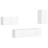 vidaXL Set de muebles de sal&oacute;n TV 4 piezas madera de ingenier&iacute;a blanco