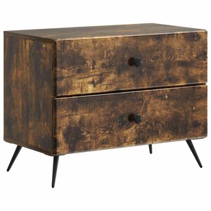 vidaXL Armario de Noche con caj&oacute;n Roble Ahumado 62 x 34,5 x 47,5 cm