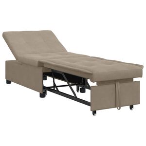 vidaXL Sof&aacute; cama desplegable Taup&eacute; 194 x 67 x 82 cm Microfibra