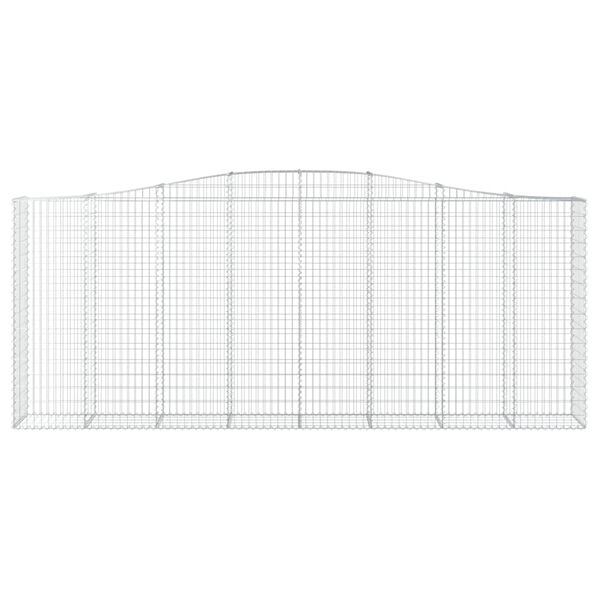 vidaXL Cestas de gaviones 6 uds forma de arco hierro 400x50x160/180 cm