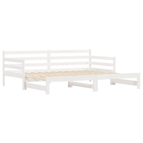 vidaXL Sof&aacute; cama nido madera maciza de pino blanco 90x200 cm