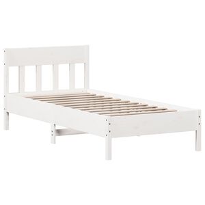 vidaXL Estructura cama sin colch&oacute;n madera maciza pino blanca 100x200cm