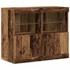 vidaXL Aparador LED Marr&oacute;n 81 x 37 x 66,5 cm Madera de ingenier&iacute;a