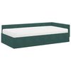 vidaXL Estructura de Cama Esquina con Colch&oacute;n 2 pcs Verde Terciopelo