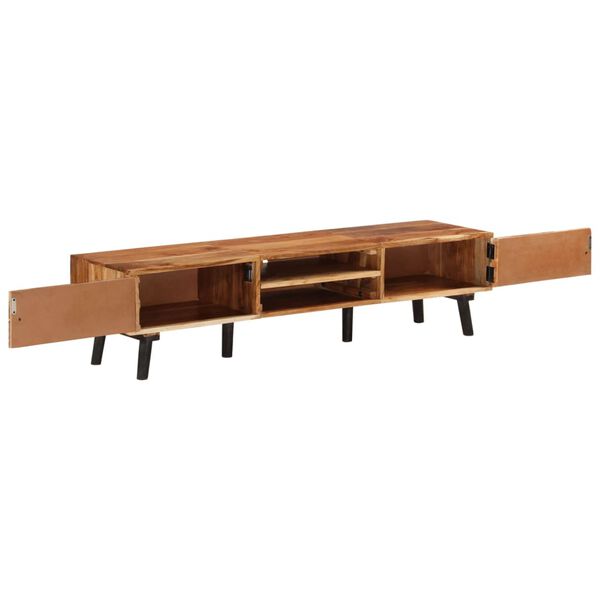 vidaXL Mueble para TV madera maciza de acacia 145x35x35 cm
