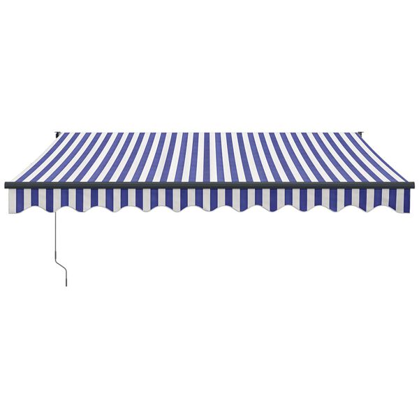 vidaXL Toldo retr&aacute;ctil autom&aacute;tico azul y blanco 3x2,5 m