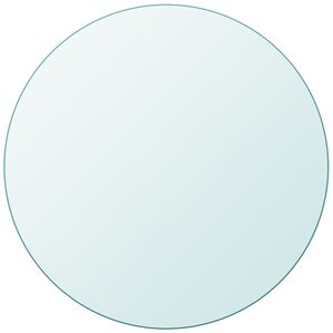vidaXL Tablero de mesa cristal templado redondo 600 mm
