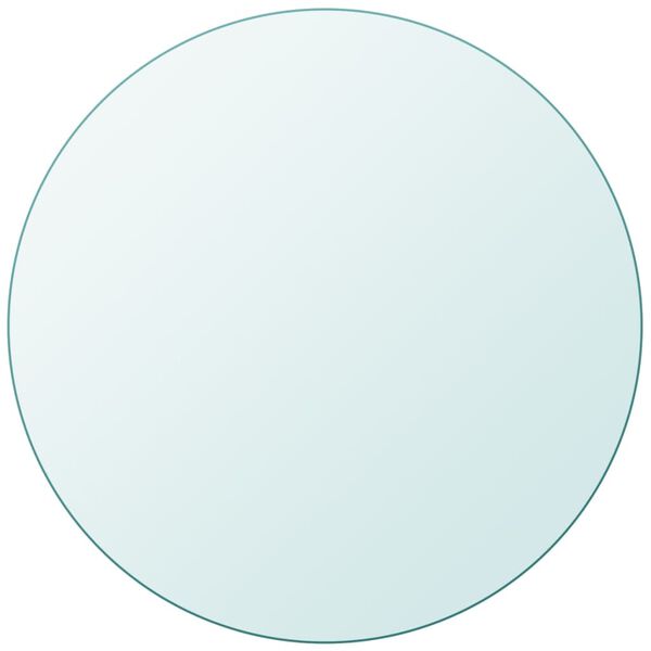 vidaXL Tablero de mesa cristal templado redondo 600 mm