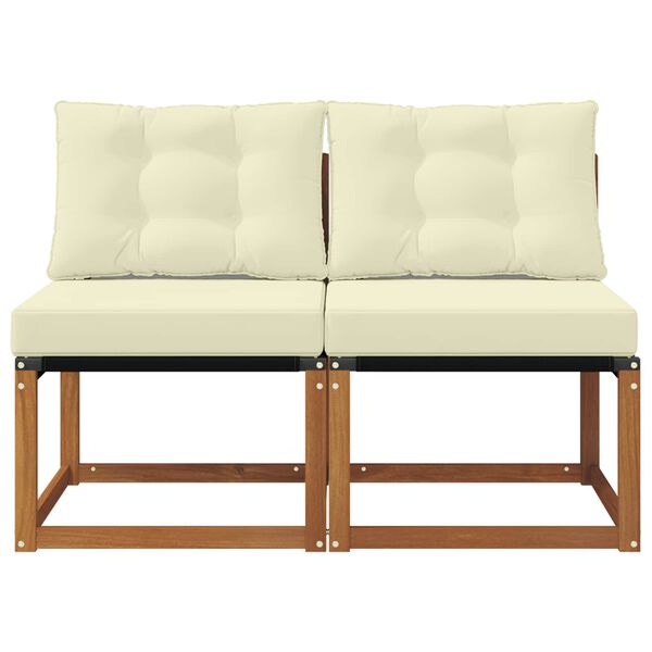 vidaXL 2 Pieza Sof&aacute; central de exterior