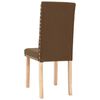 vidaXL Sillas de comedor 2 unidades tela marr&oacute;n